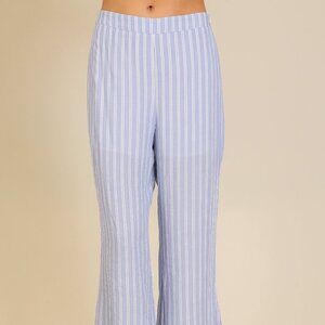 LUMIERE SEASIDE STRIPES CROPPED TROUSERS